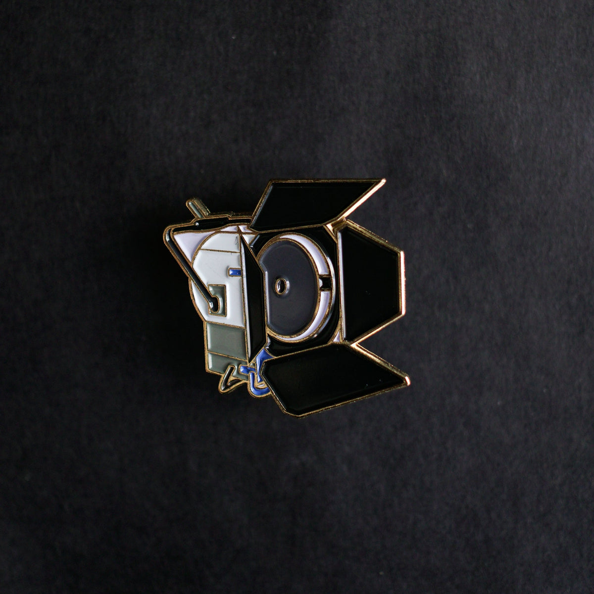 4K HMI Light Enamel Pin detail