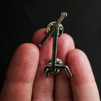 C-Stand Enamel Pin detail