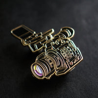Doc Camera Enamel Pin lifestyle
