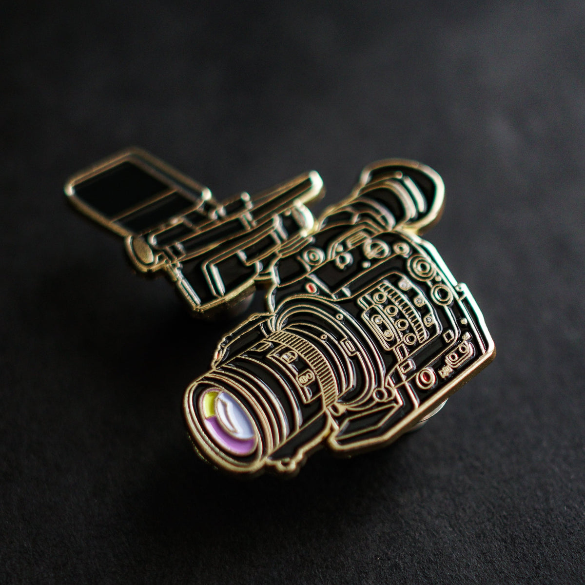 Doc Camera Enamel Pin lifestyle