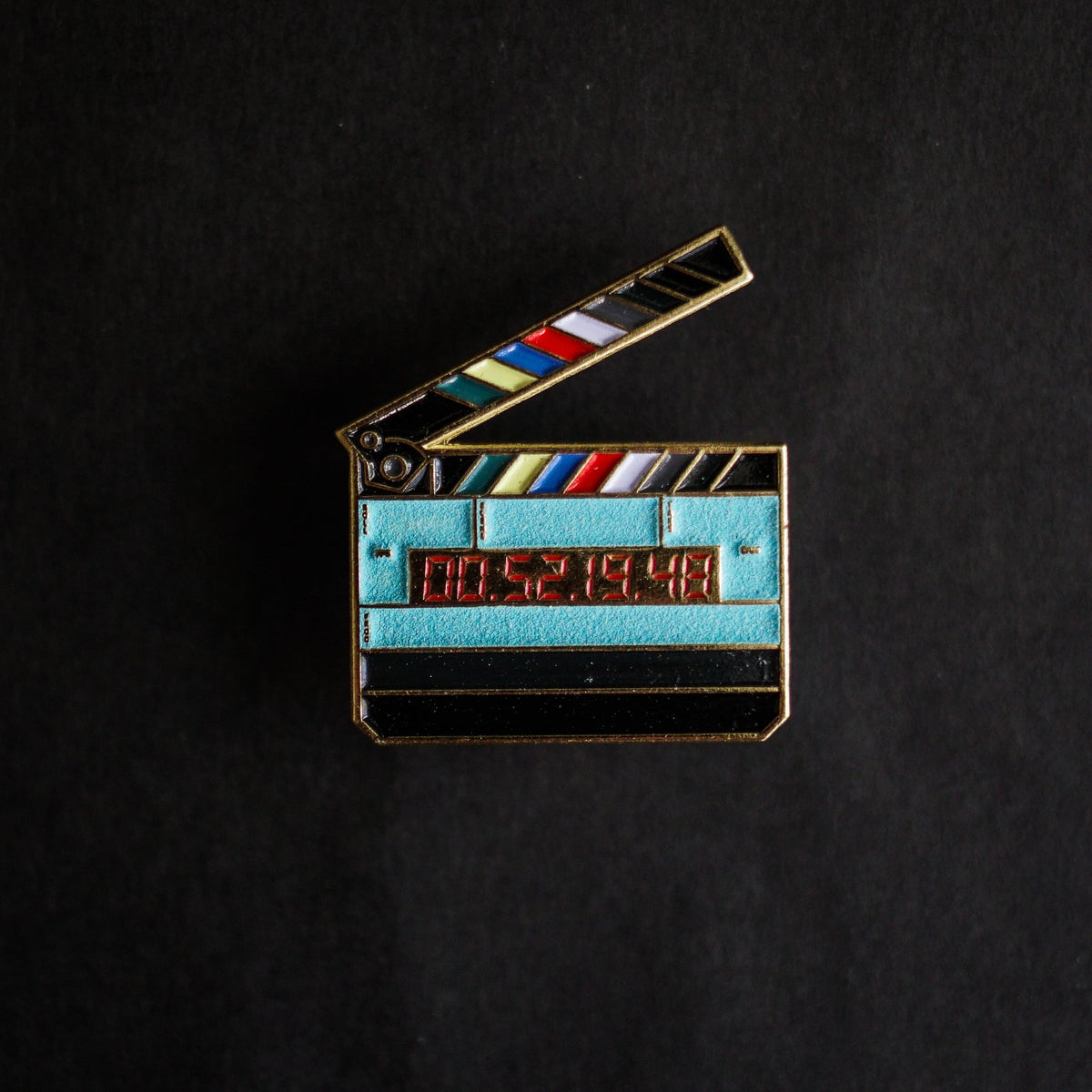 Timecode Slate Enamel Pin lifestyle