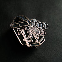 16mm Film Camera Enamel Pin lifestyle