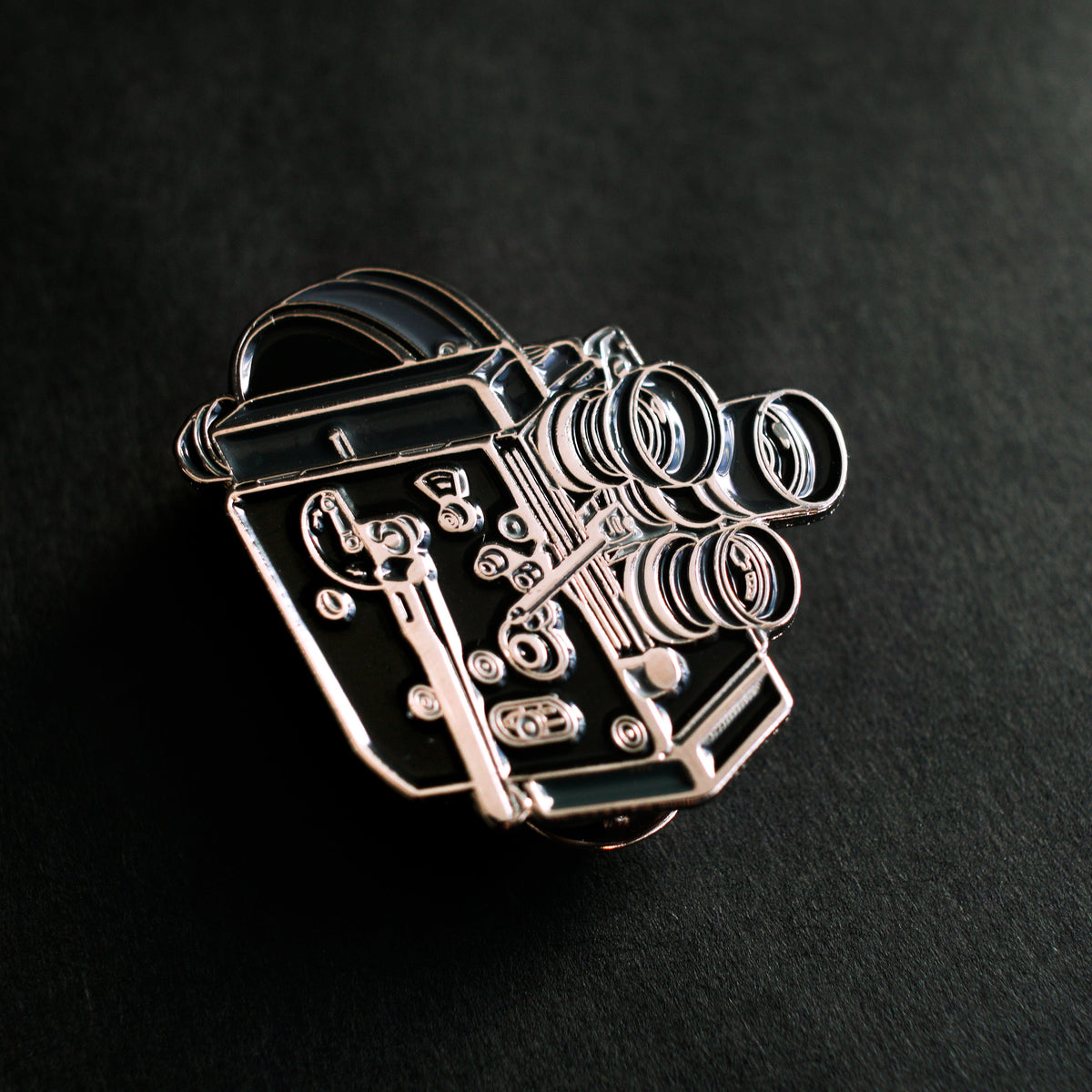 16mm Film Camera Enamel Pin lifestyle