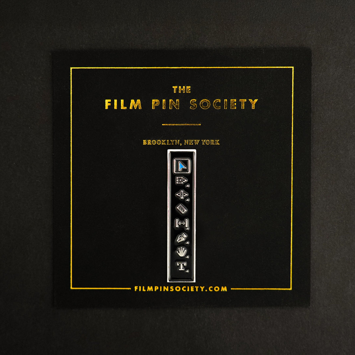 Editor's Toolbar Enamel Pin on backing card