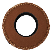 OpenMoon round microfiber eye cushion in brown