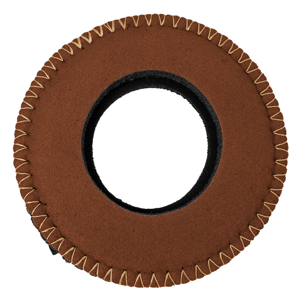 OpenMoon round microfiber eye cushion in brown