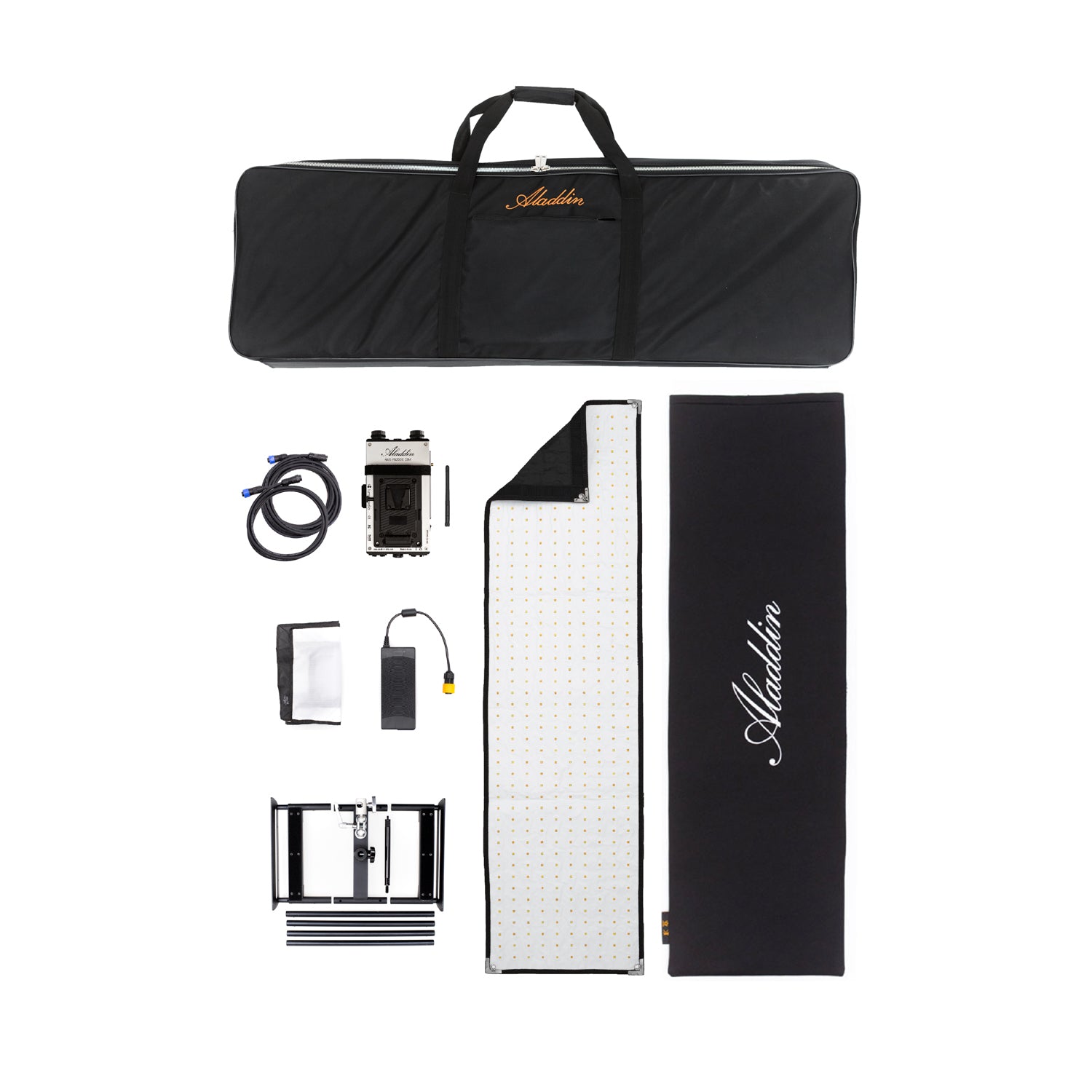 Aladdin BI-FABRIC 4 Kit (200W Bi-Color) w/ Gold-Mount and Kit Case