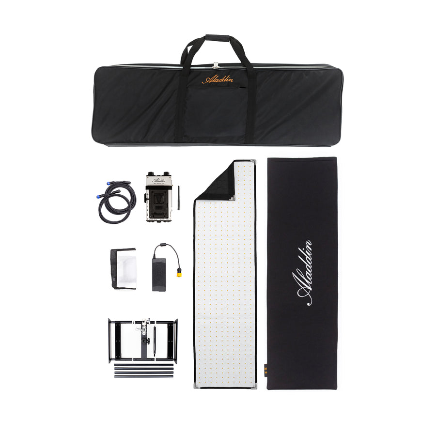Aladdin BI-FABRIC 4 Kit (200W Bi-Color) w/ Gold-Mount and Kit Case