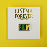 Analog Film Enamel Pin on backing card