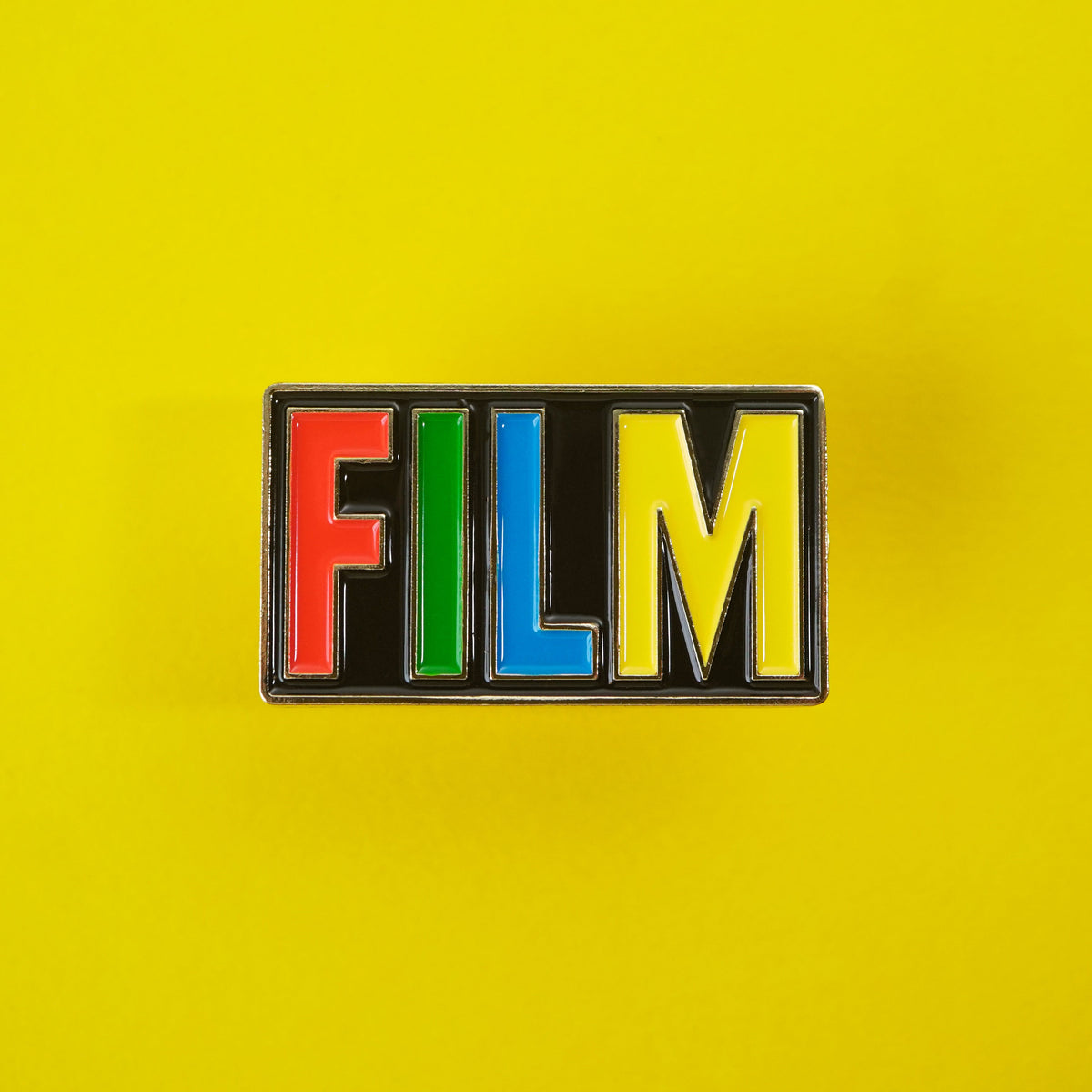 Analog Film Enamel Pin front