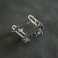 Film Cart Enamel Pin side