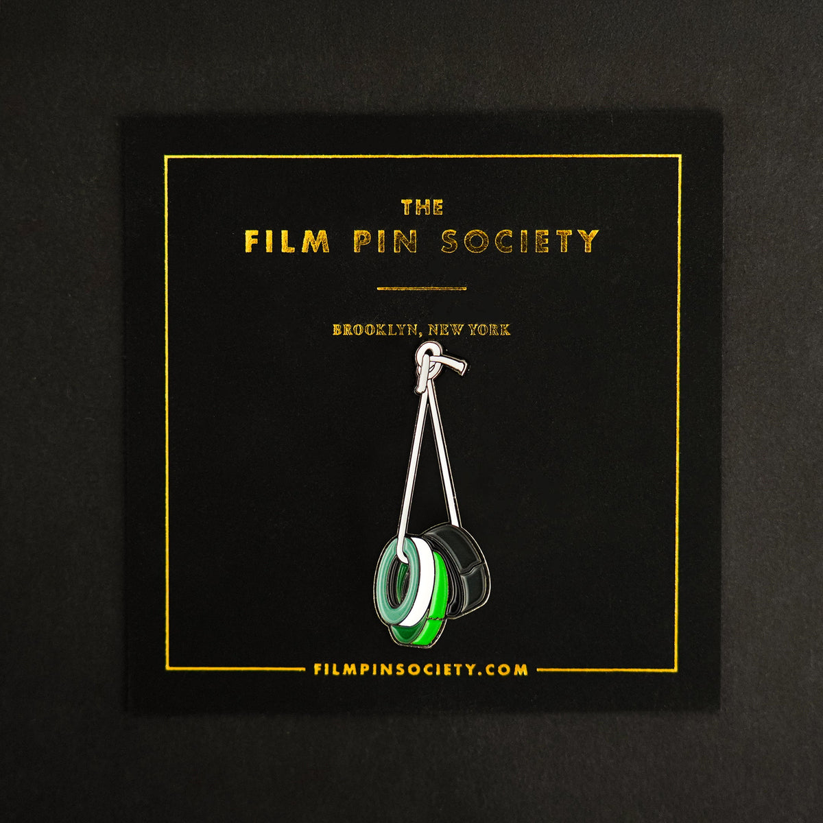 Gaff Tape Roll Enamel Pin on backing card
