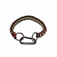 OpenMoon heavy duty woven lanyard in Red and Black Camo