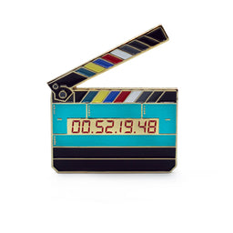 Film Pin Society Jumbo Timecode Slate Enamel Pin