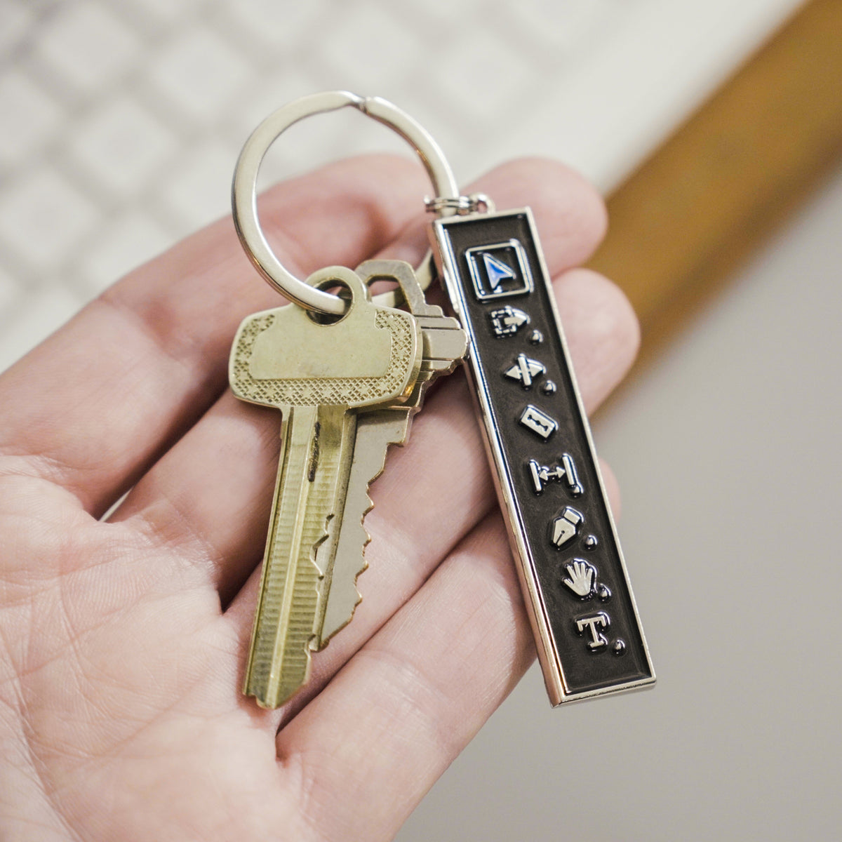 Editor's Toolbar Keychain in hand