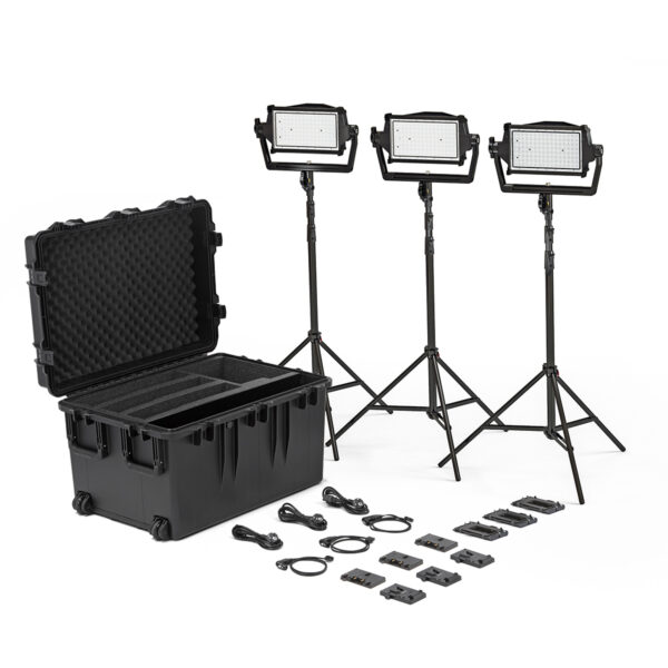 Litepanels Astra IP Half - Traveler Trio GM&VM Kit (Standard Yoke, EU Power Cable)