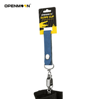 OpenMoon leather glove clip in blue