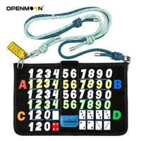 OpenMoon clapperboard storage pouch with hook-and-loop tags