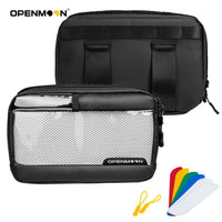 OpenMoon translucent storage pouch showing the zip closure