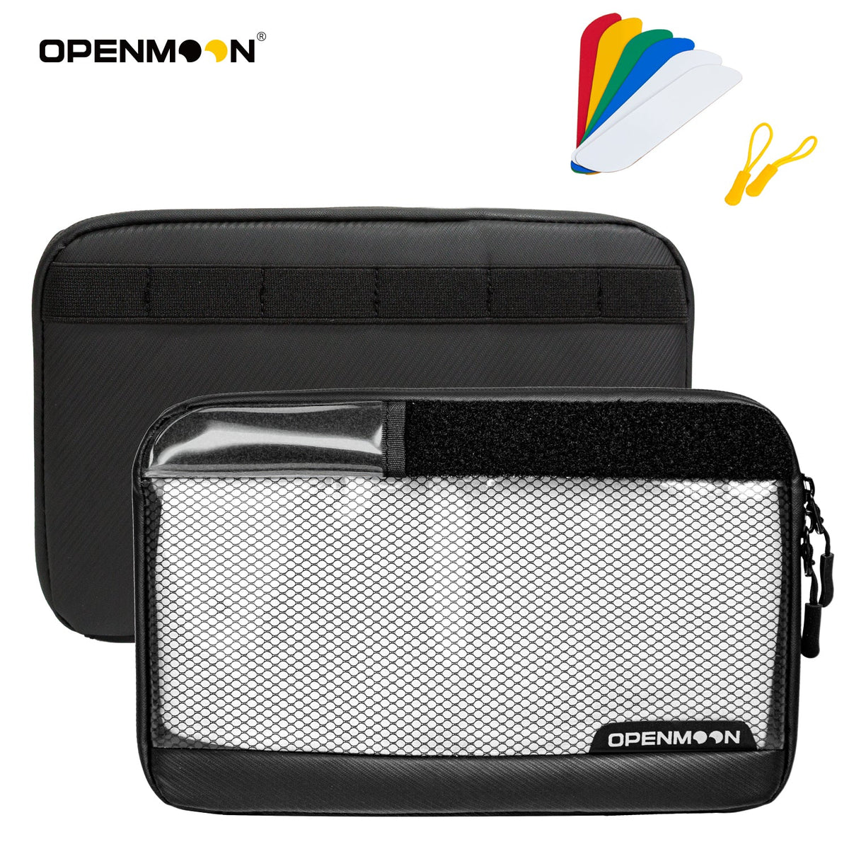 OpenMoon translucent storage pouch, Slim style laid flat