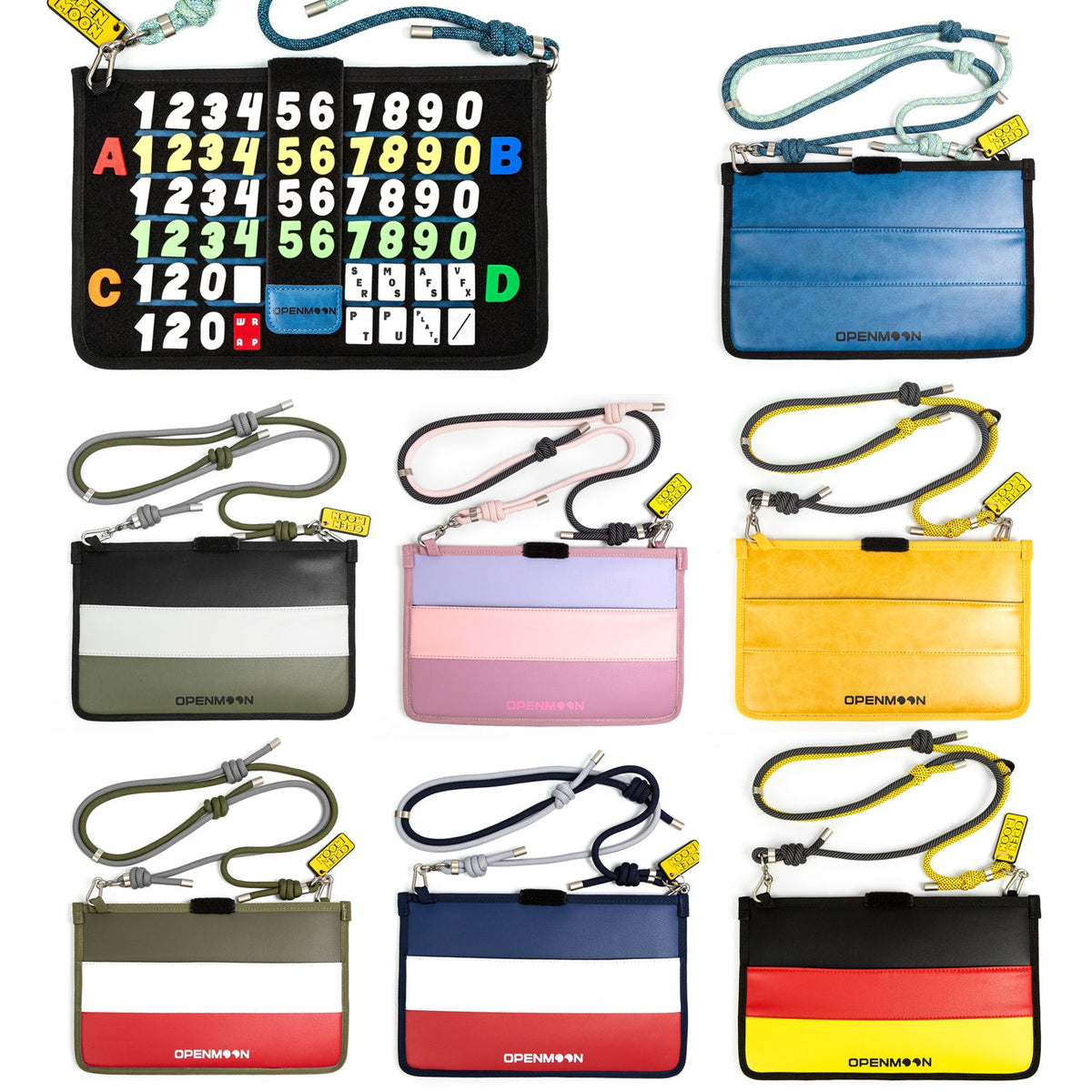 OpenMoon clapperboard pouch shown open