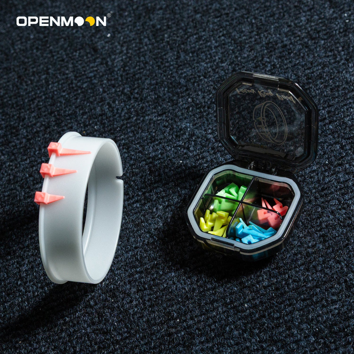 Close view of an OpenMoon focus ring pointer pin
