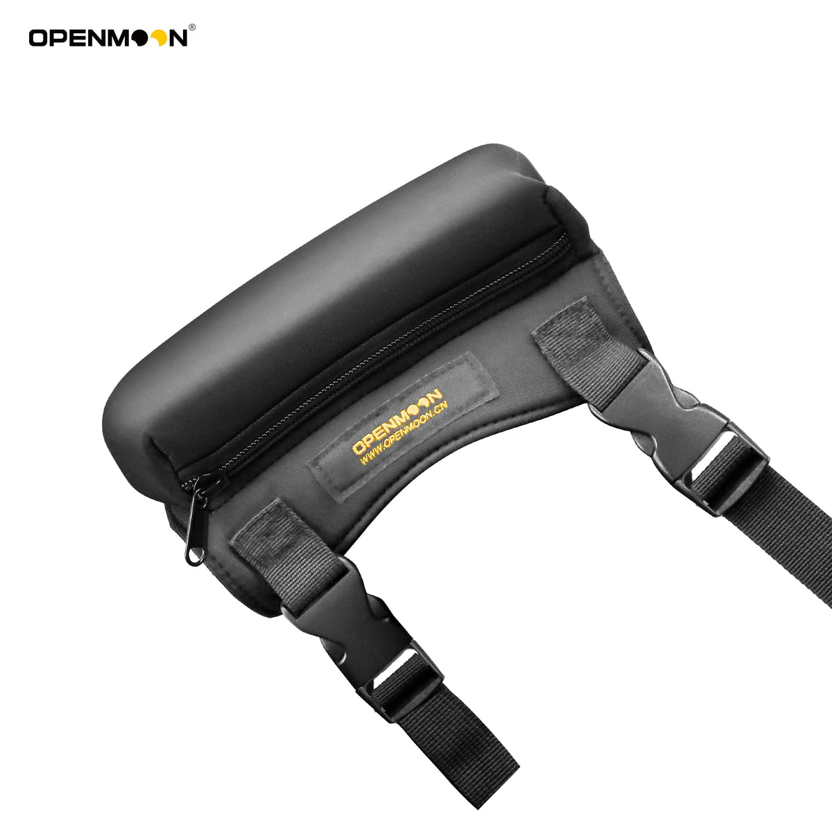 OpenMoon camera shoulder pad strap and buckle detail