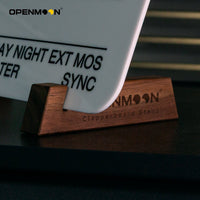OpenMoon clapperboard stand supporting a clapper slate