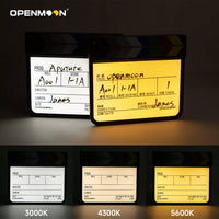 OpenMoon x Aputure light slate shown lit at night