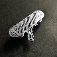 Microphone Enamel Pin side