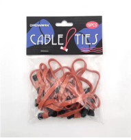 OpenMoon Rubber Cable Ties, 10 Pack
