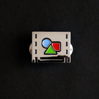 Pre-comp Enamel Pin front