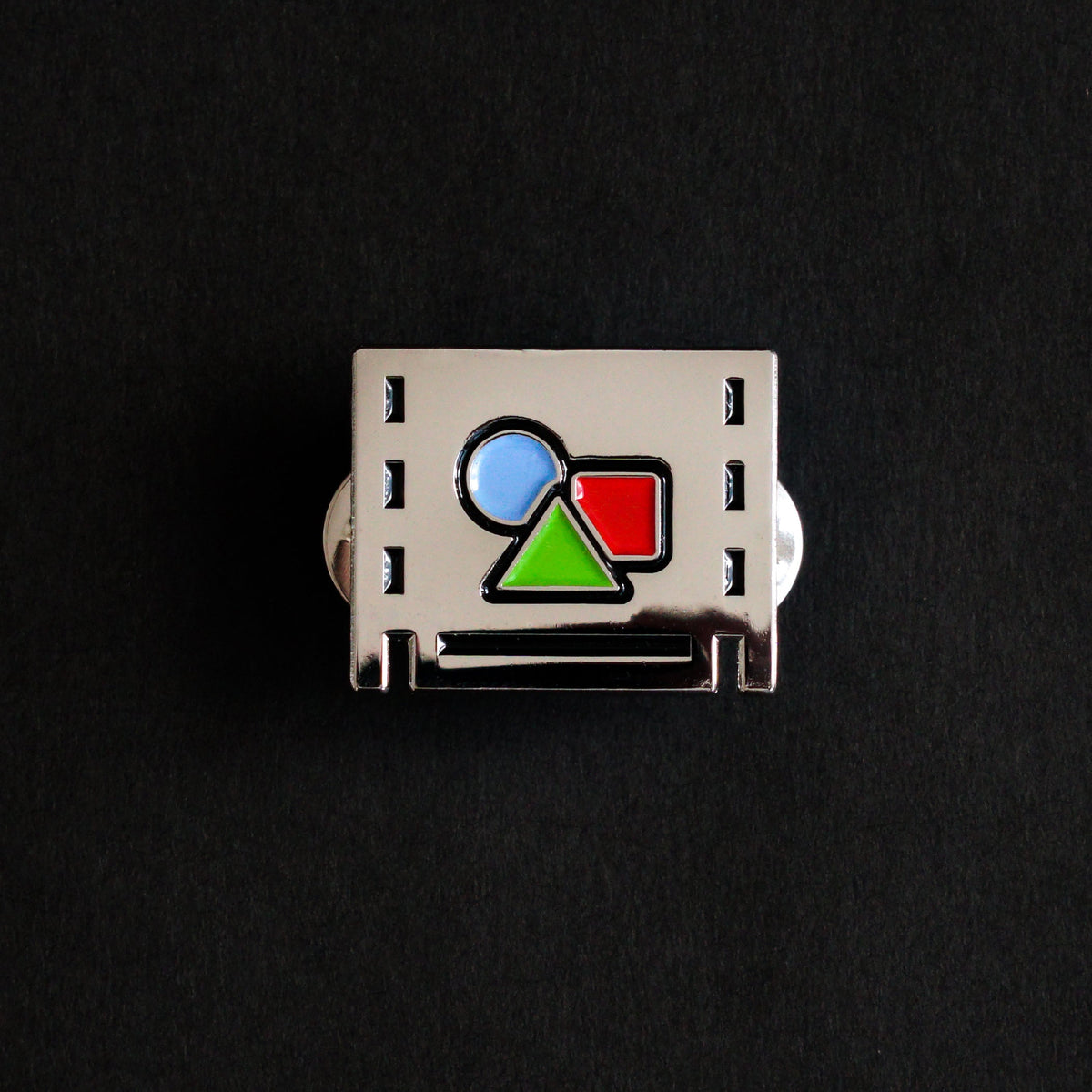 Pre-comp Enamel Pin front