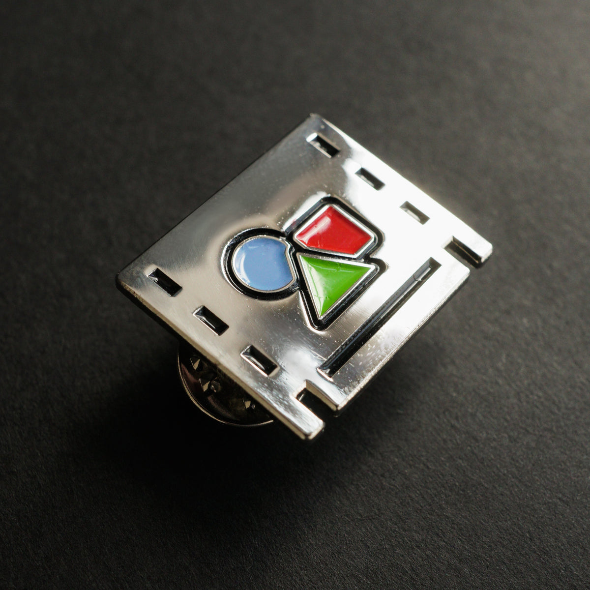 Pre-comp Enamel Pin side