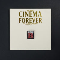 Rated R Enamel Pin front