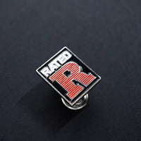 Rated R Enamel Pin side
