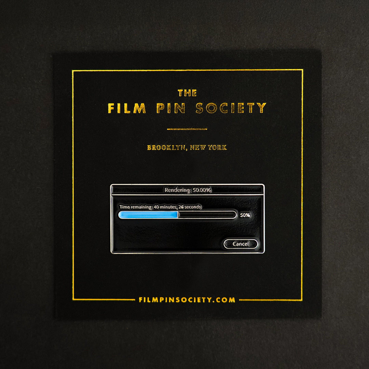 Render Bar Enamel Pin on backing card