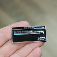 Render Bar Enamel Pin in hand