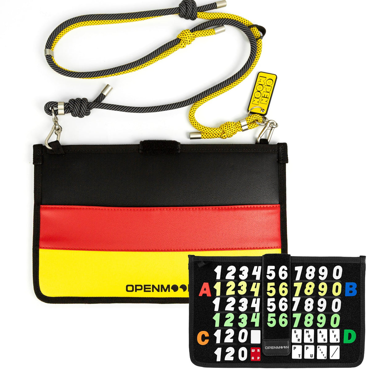 OpenMoon clapperboard storage pouch in Red and Yellow (OSPT03)