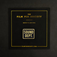 Sound Department Enamel Pin on backing card