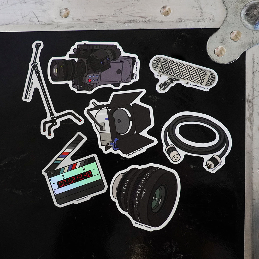 Film Production Stickers on a case