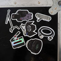 Film Production Stickers on a case