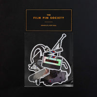 Film Production Stickers on black