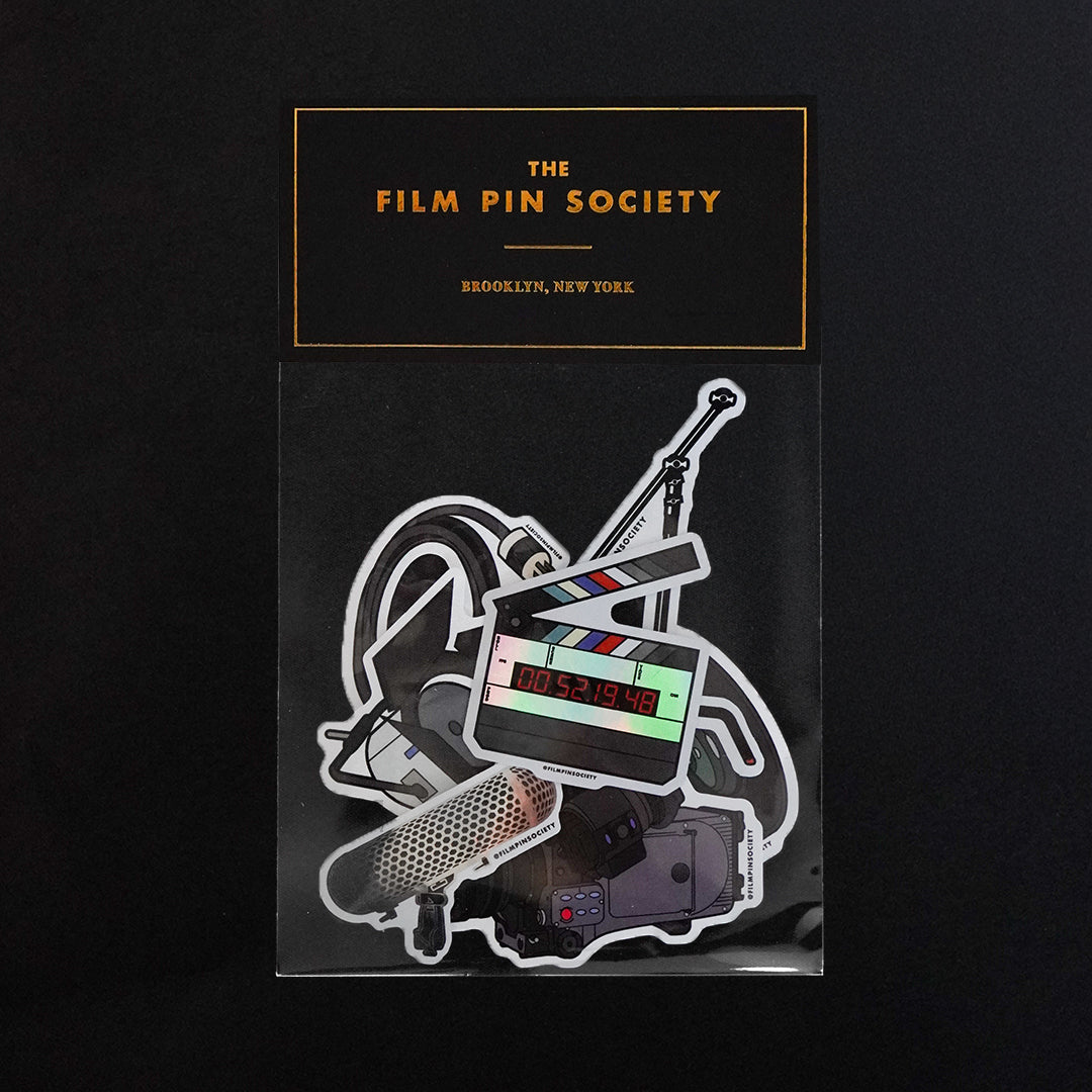 Film Production Stickers on black