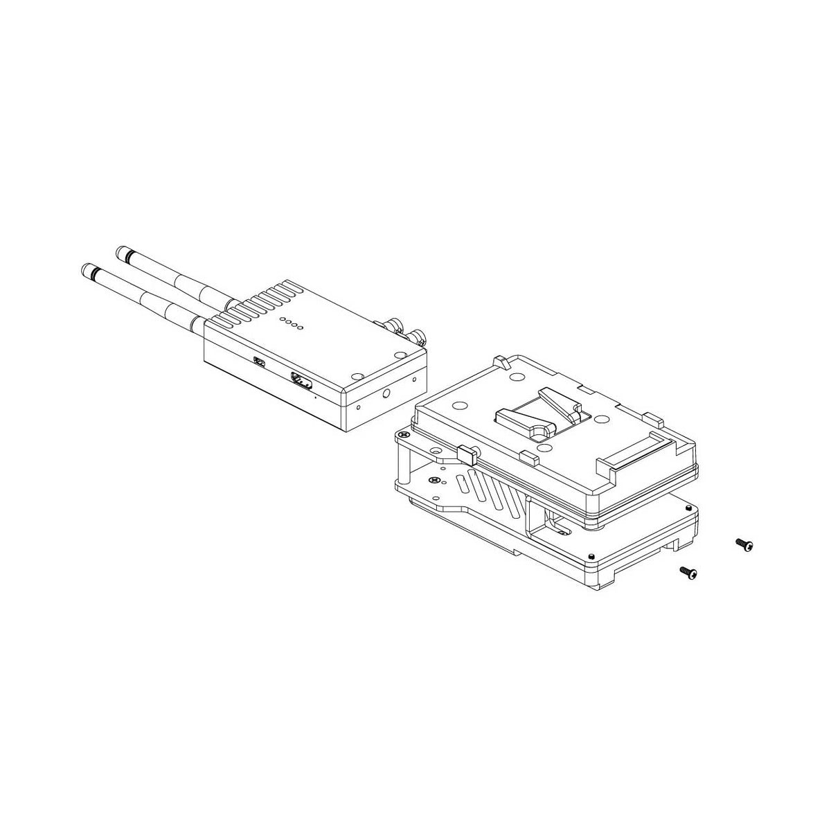 Teradek Bolt TX Dual Battery Plate, V-Mount 14.4V with 11in (27cm) Cable