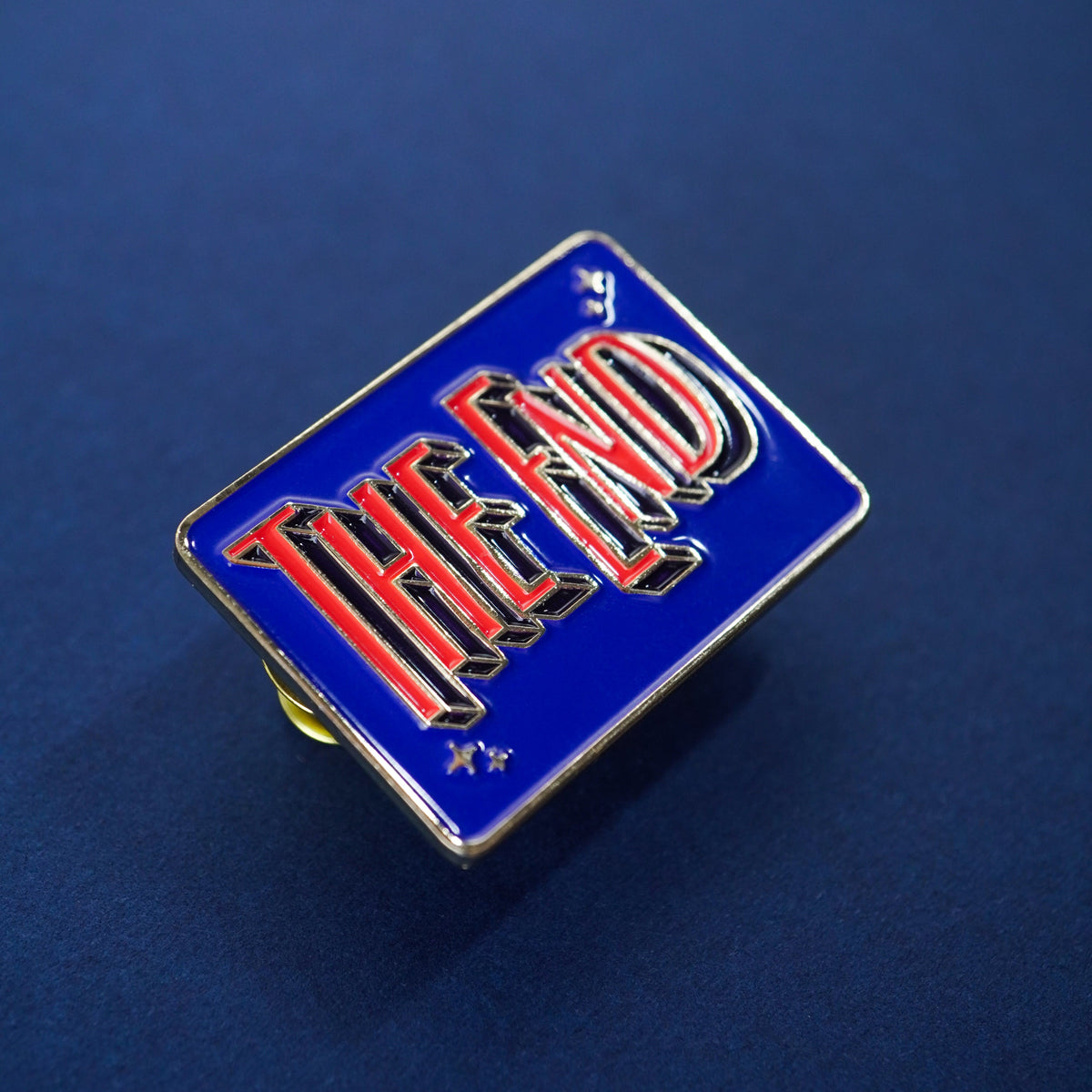 The End Credit Enamel Pin side