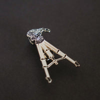 Tripod Enamel Pin side