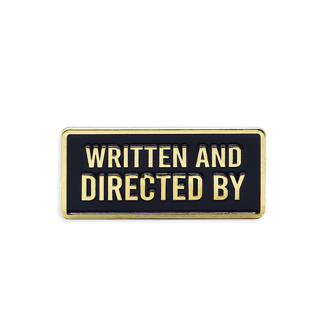 Film Pin Society Written and Directed By Credit Enamel Pin