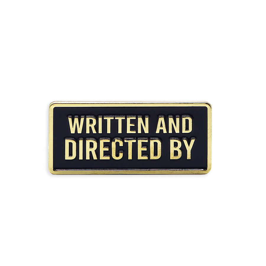 Film Pin Society Written and Directed By Credit Enamel Pin