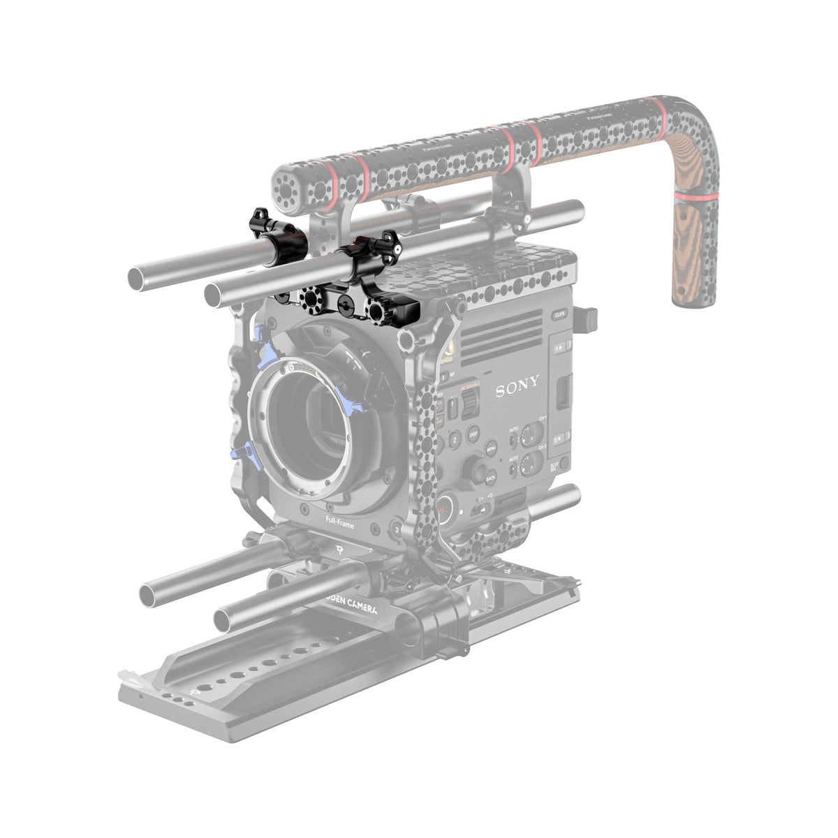 Wooden Camera Front Dual Rod Clamp (Sony BURANO)